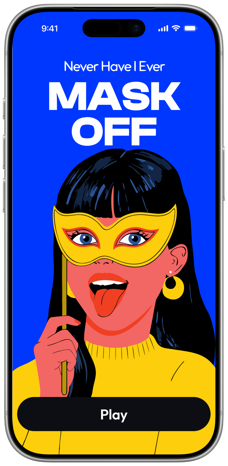 Never Have I Ever: Mask Off party game app on iPhone